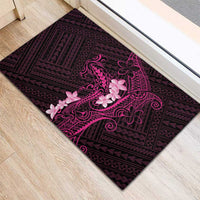 Pink Hawaii Rubber Doormat Hammerhead Shark Tattoo Curve Polynesian LT14 - Polynesian Pride