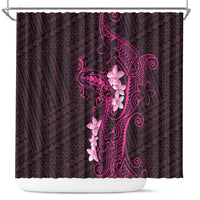 Pink Hawaii Shower Curtain Hammerhead Shark Tattoo Curve Polynesian LT14 Pink - Polynesian Pride