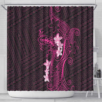 Pink Hawaii Shower Curtain Hammerhead Shark Tattoo Curve Polynesian LT14 - Polynesian Pride