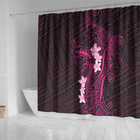 Pink Hawaii Shower Curtain Hammerhead Shark Tattoo Curve Polynesian LT14 - Polynesian Pride
