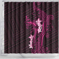 Pink Hawaii Shower Curtain Hammerhead Shark Tattoo Curve Polynesian LT14 - Polynesian Pride
