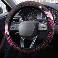 Pink Hawaii Steering Wheel Cover Hammerhead Shark Tattoo Curve Polynesian LT14 - Polynesian Pride