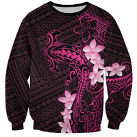 Pink Hawaii Sweatshirt Hammerhead Shark Tattoo Curve Polynesian LT14 Unisex Pink - Polynesian Pride