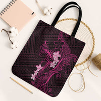 Pink Hawaii Tote Bag Hammerhead Shark Tattoo Curve Polynesian LT14 Black Strap One Size Pink - Polynesian Pride