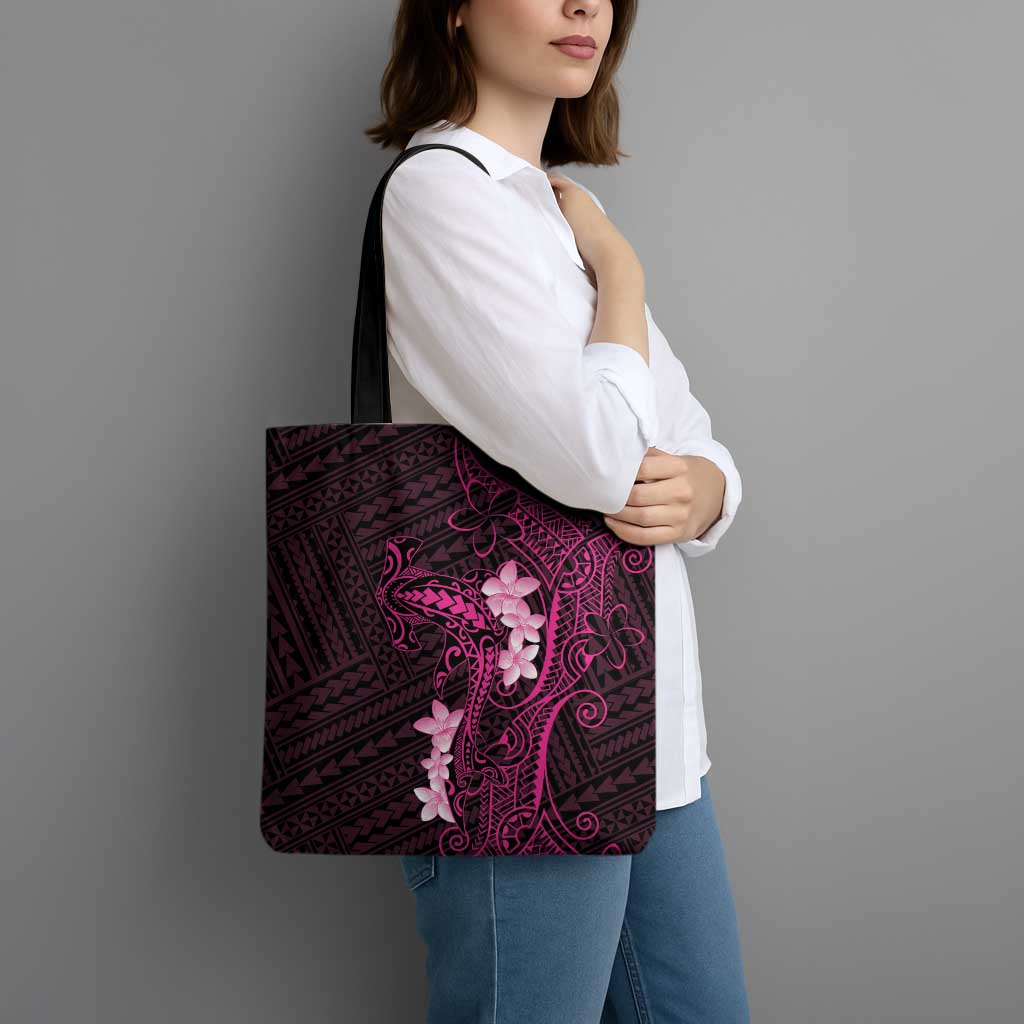 Pink Hawaii Tote Bag Hammerhead Shark Tattoo Curve Polynesian LT14 - Polynesian Pride