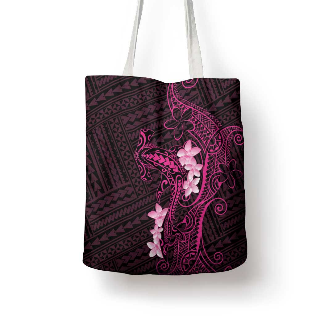 Pink Hawaii Tote Bag Hammerhead Shark Tattoo Curve Polynesian LT14 - Polynesian Pride