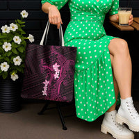 Pink Hawaii Tote Bag Hammerhead Shark Tattoo Curve Polynesian LT14 - Polynesian Pride