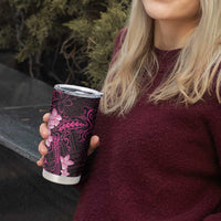 Pink Hawaii Tumbler Cup Hammerhead Shark Tattoo Curve Polynesian LT14 - Polynesian Pride
