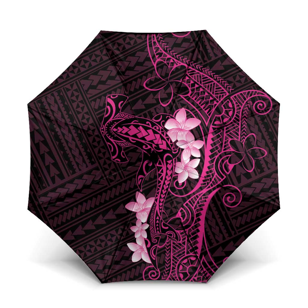 Pink Hawaii Umbrella Hammerhead Shark Tattoo Curve Polynesian LT14 One Size Folded 11.42 inch Opened Diameter 37.4 inch Pink - Polynesian Pride