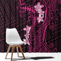Pink Hawaii Window Curtain Hammerhead Shark Tattoo Curve Polynesian LT14 - Polynesian Pride