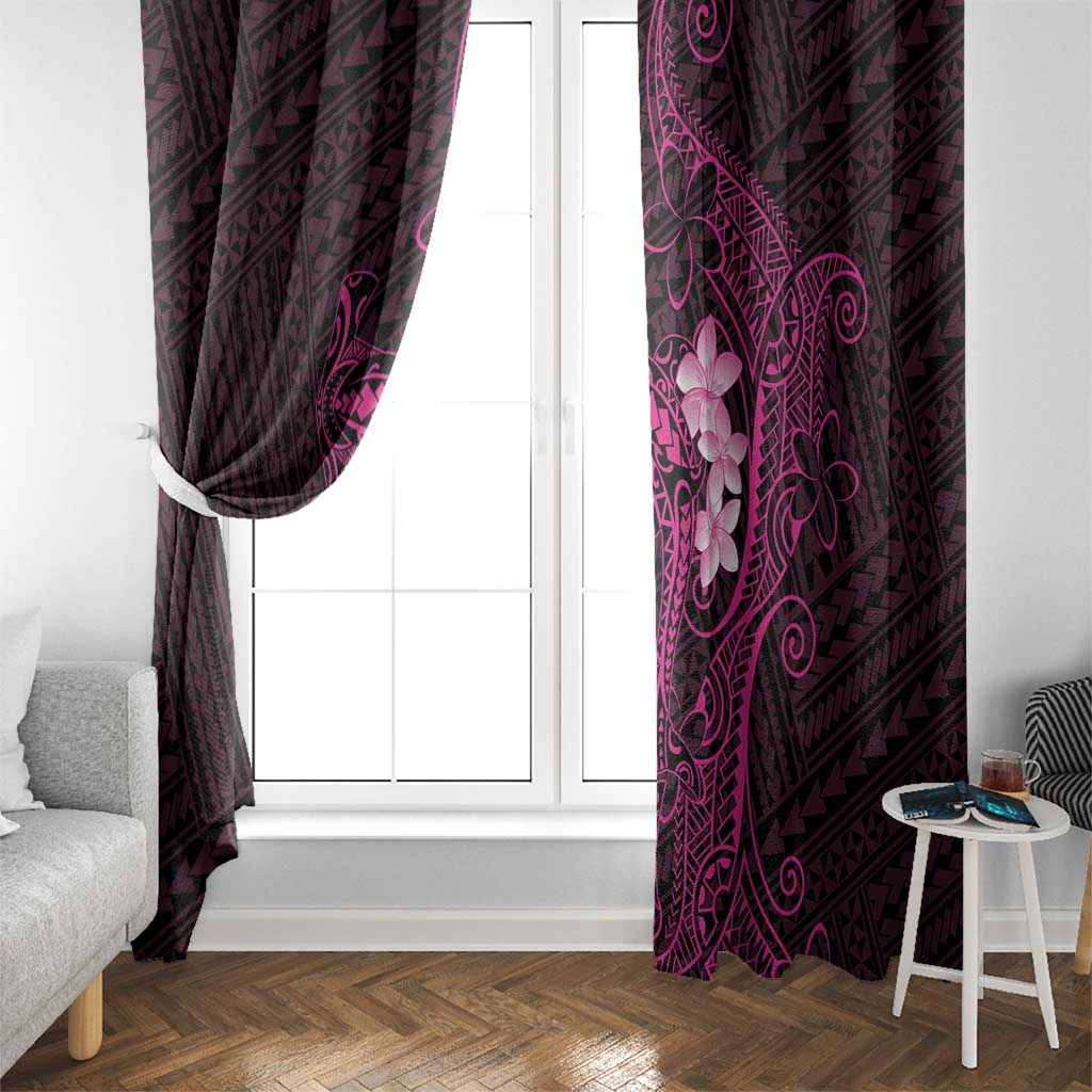 Pink Hawaii Window Curtain Hammerhead Shark Tattoo Curve Polynesian LT14 - Polynesian Pride