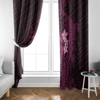 Pink Hawaii Window Curtain Hammerhead Shark Tattoo Curve Polynesian LT14 - Polynesian Pride