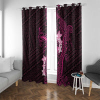 Pink Hawaii Window Curtain Hammerhead Shark Tattoo Curve Polynesian LT14 With Grommets Pink - Polynesian Pride