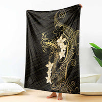 Black and Gold Hawaii Blanket Hammerhead Shark Tattoo Curve Polynesian LT14 - Polynesian Pride