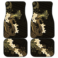 Black and Gold Hawaii Car Mats Hammerhead Shark Tattoo Curve Polynesian LT14 - Polynesian Pride