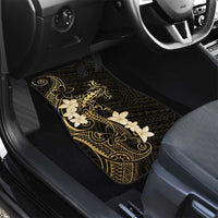 Black and Gold Hawaii Car Mats Hammerhead Shark Tattoo Curve Polynesian LT14 - Polynesian Pride