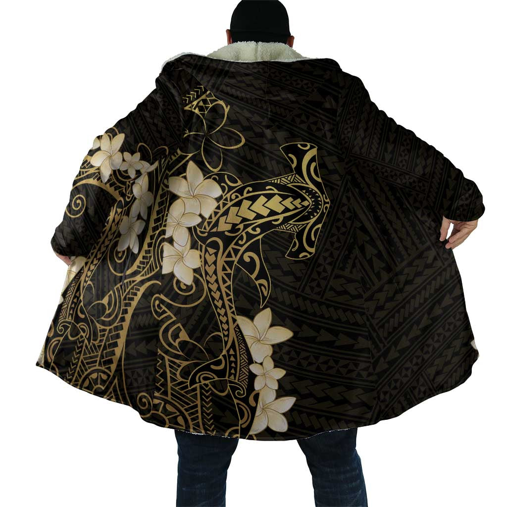 Black and Gold Hawaii Cloak Hammerhead Shark Tattoo Curve Polynesian LT14 - Polynesian Pride