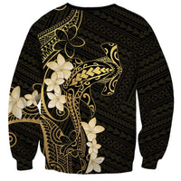 Black and Gold Hawaii Sweatshirt Hammerhead Shark Tattoo Curve Polynesian LT14 - Polynesian Pride