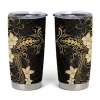 Black and Gold Hawaii Tumbler Cup Hammerhead Shark Tattoo Curve Polynesian LT14 Black - Polynesian Pride