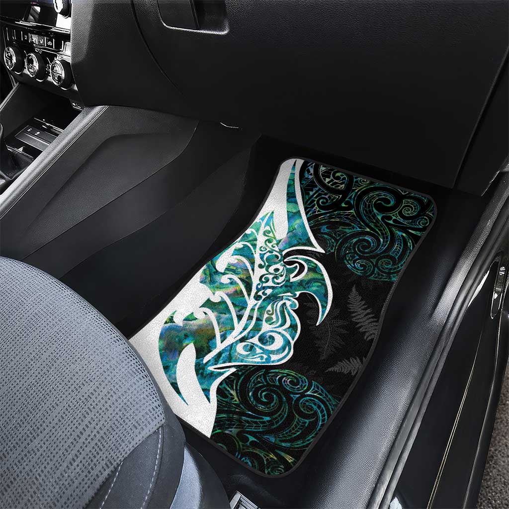 Proud Aotearoa Car Mats Maori Silver Fern Mix Paua Shell Pattern LT14 - Polynesian Pride