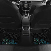Proud Aotearoa Car Mats Maori Silver Fern Mix Paua Shell Pattern LT14 Set 2pcs - Back Black - Polynesian Pride