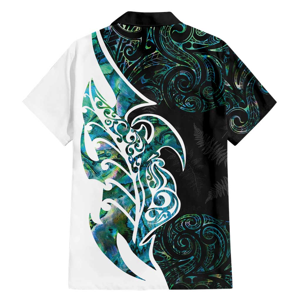 Proud Aotearoa Hawaiian Shirt Maori Silver Fern Mix Paua Shell Pattern LT14 - Polynesian Pride