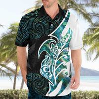 Proud Aotearoa Hawaiian Shirt Maori Silver Fern Mix Paua Shell Pattern LT14 - Polynesian Pride