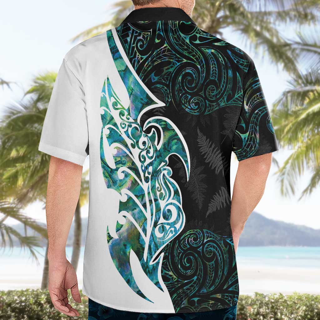 Proud Aotearoa Hawaiian Shirt Maori Silver Fern Mix Paua Shell Pattern LT14 - Polynesian Pride