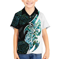 Proud Aotearoa Hawaiian Shirt Maori Silver Fern Mix Paua Shell Pattern LT14 - Polynesian Pride