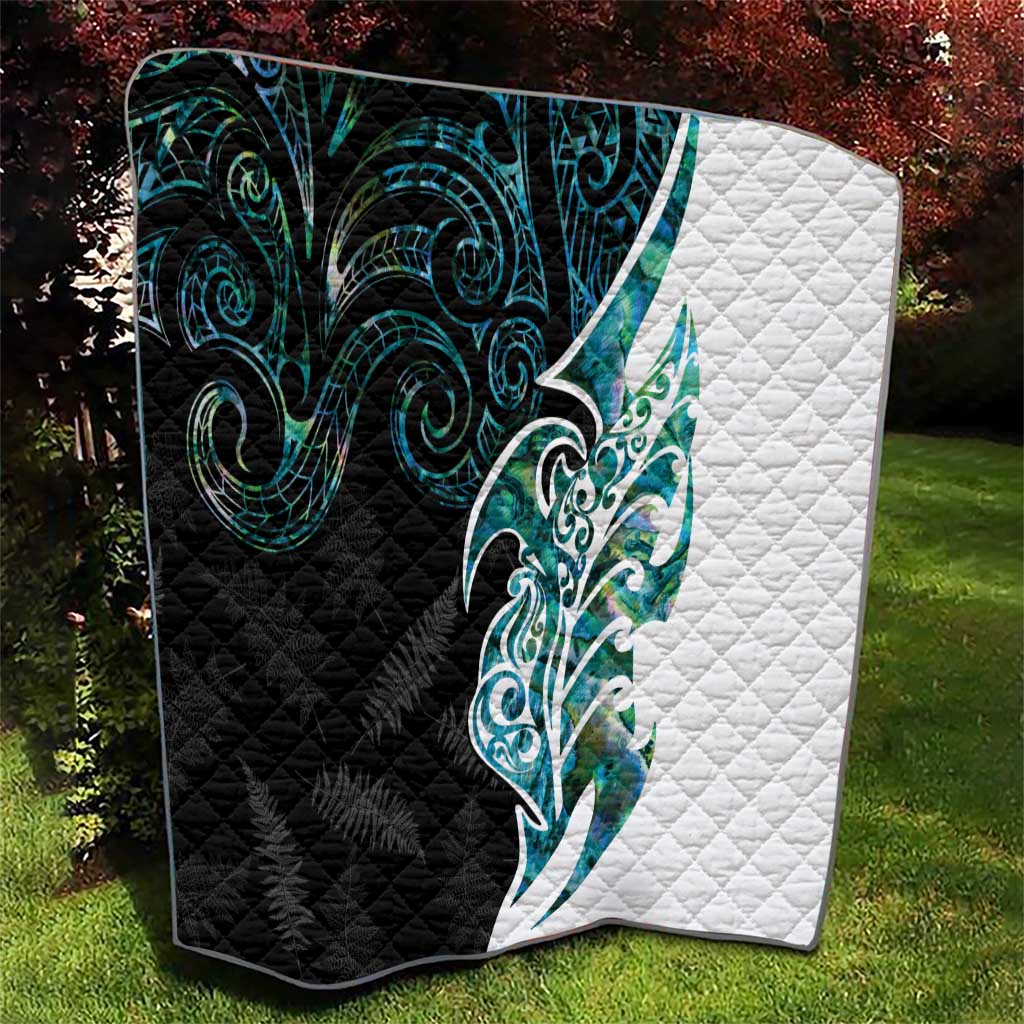 Proud Aotearoa Quilt Maori Silver Fern Mix Paua Shell Pattern LT14 - Polynesian Pride