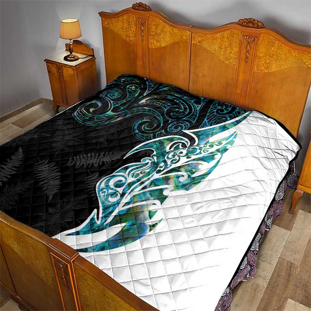 Proud Aotearoa Quilt Maori Silver Fern Mix Paua Shell Pattern LT14 - Polynesian Pride