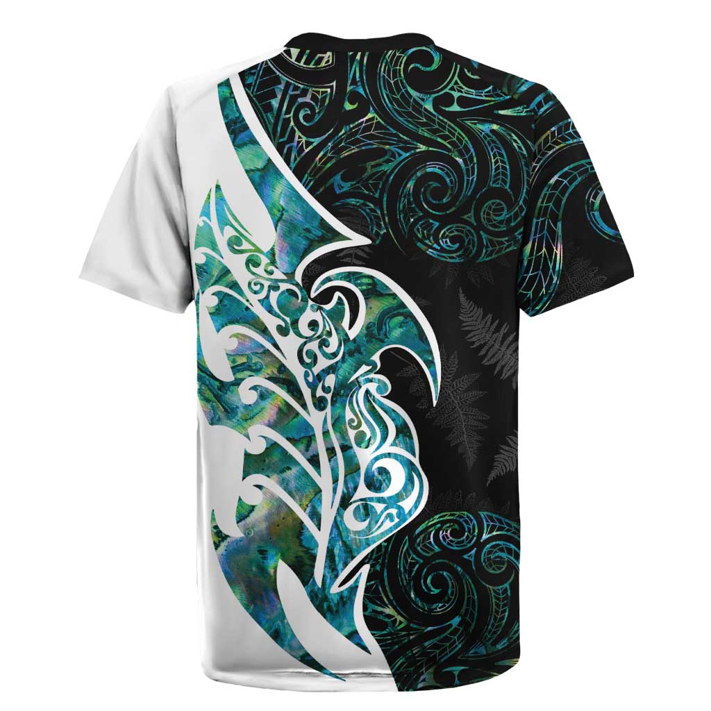 Proud Aotearoa Rugby Jersey Maori Silver Fern Mix Paua Shell Pattern LT14 - Polynesian Pride