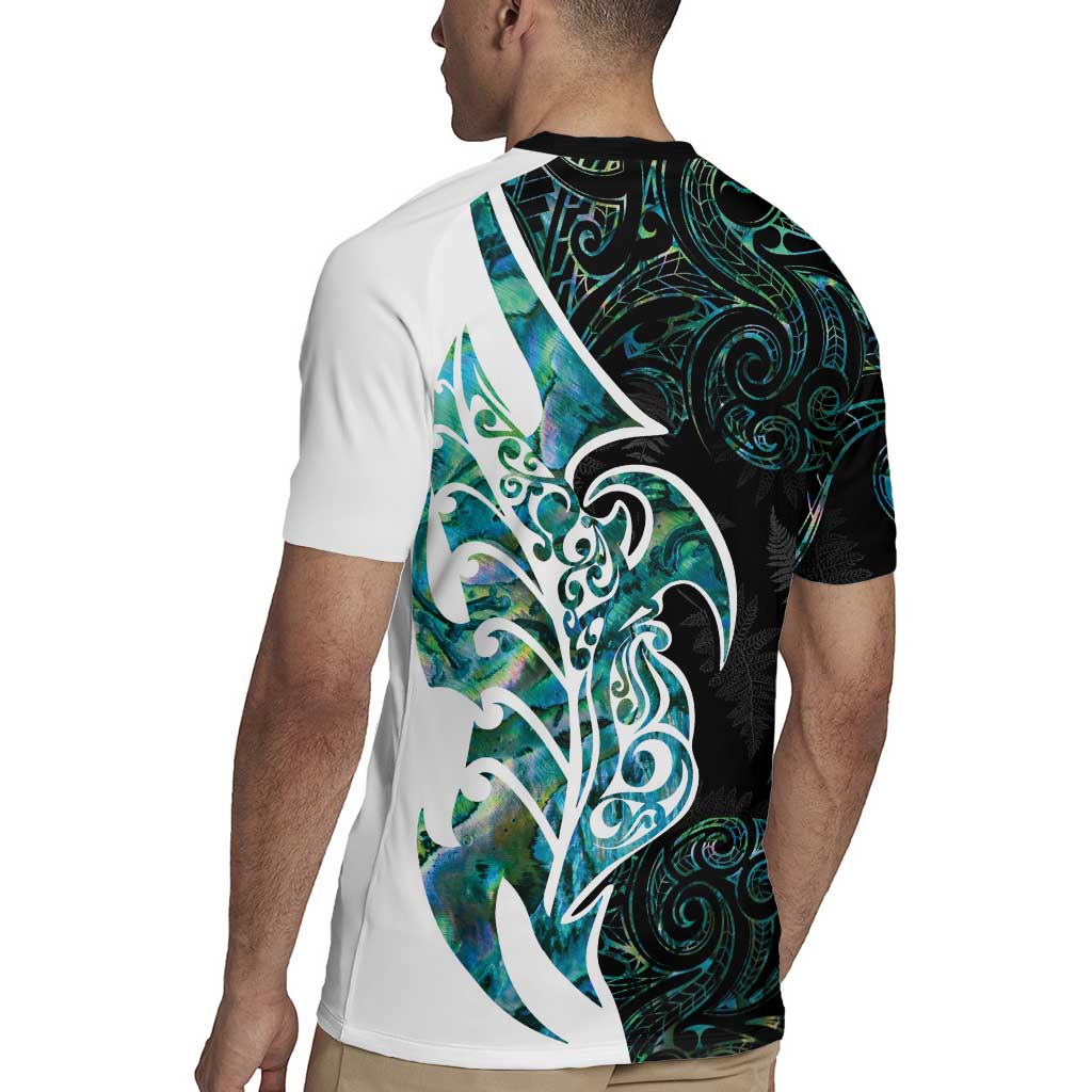 Proud Aotearoa Rugby Jersey Maori Silver Fern Mix Paua Shell Pattern LT14 - Polynesian Pride