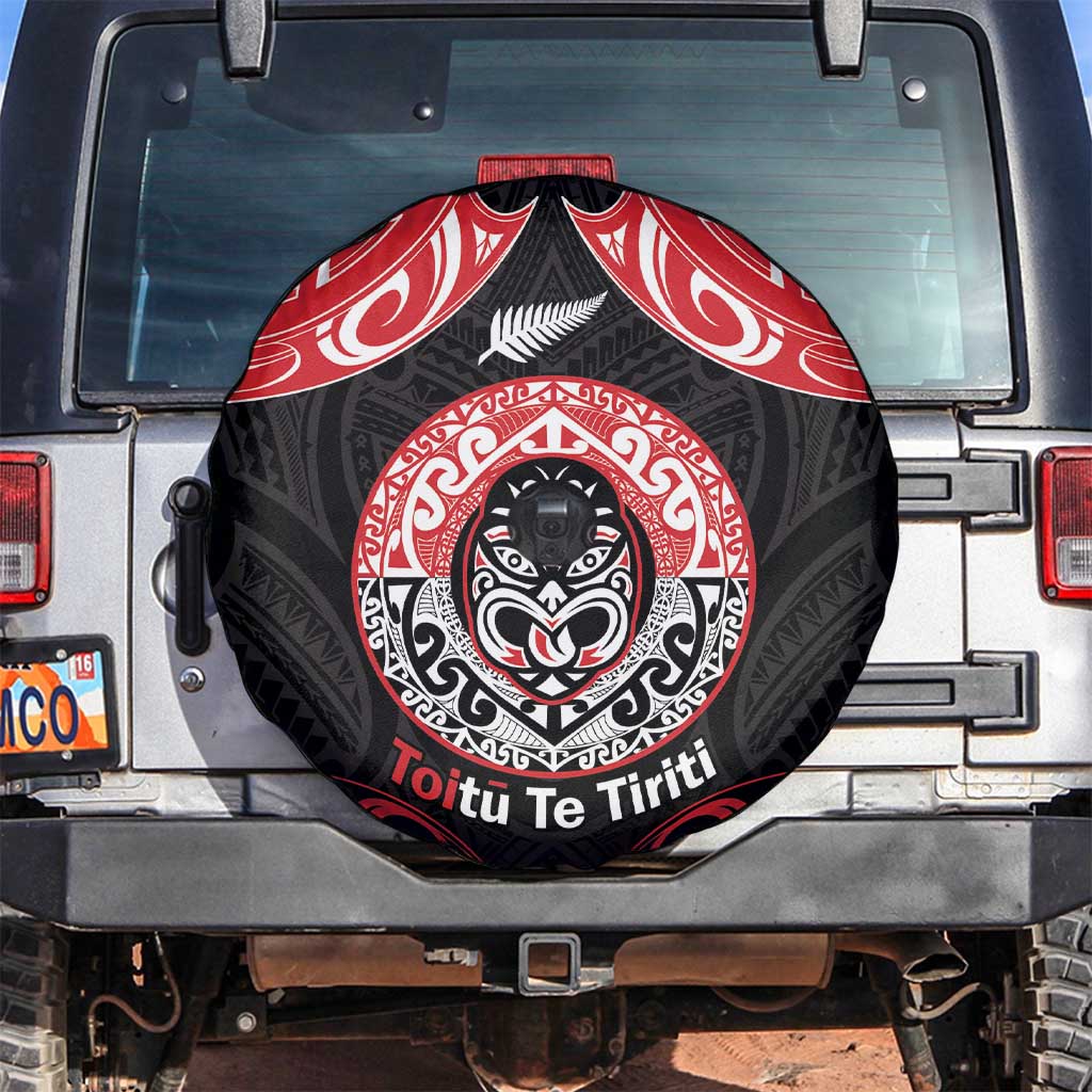 Aotearoa Toitu Te Tiriti Spare Tire Cover Haka Tiki Honour The Treaty