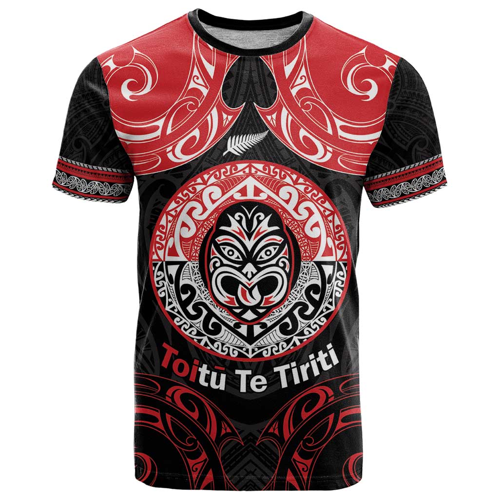 Aotearoa Toitu Te Tiriti T Shirt Haka Tiki Honour The Treaty LT14 Black - Polynesian Pride