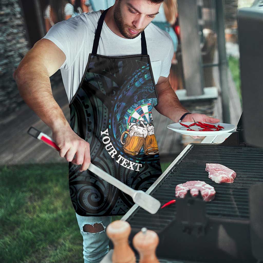 Personalized New Zealand Darts Beer Apron Paua Shell Aotearoa Maori Tattoo LT14 - Polynesian Pride