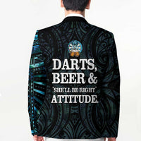 Personalized New Zealand Darts Beer Blazer Paua Shell Aotearoa Maori Tattoo LT14 - Polynesian Pride