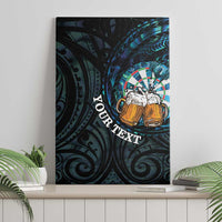 Personalized New Zealand Darts Beer Canvas Wall Art Paua Shell Aotearoa Maori Tattoo LT14 - Polynesian Pride