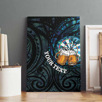 Personalized New Zealand Darts Beer Canvas Wall Art Paua Shell Aotearoa Maori Tattoo LT14 - Polynesian Pride