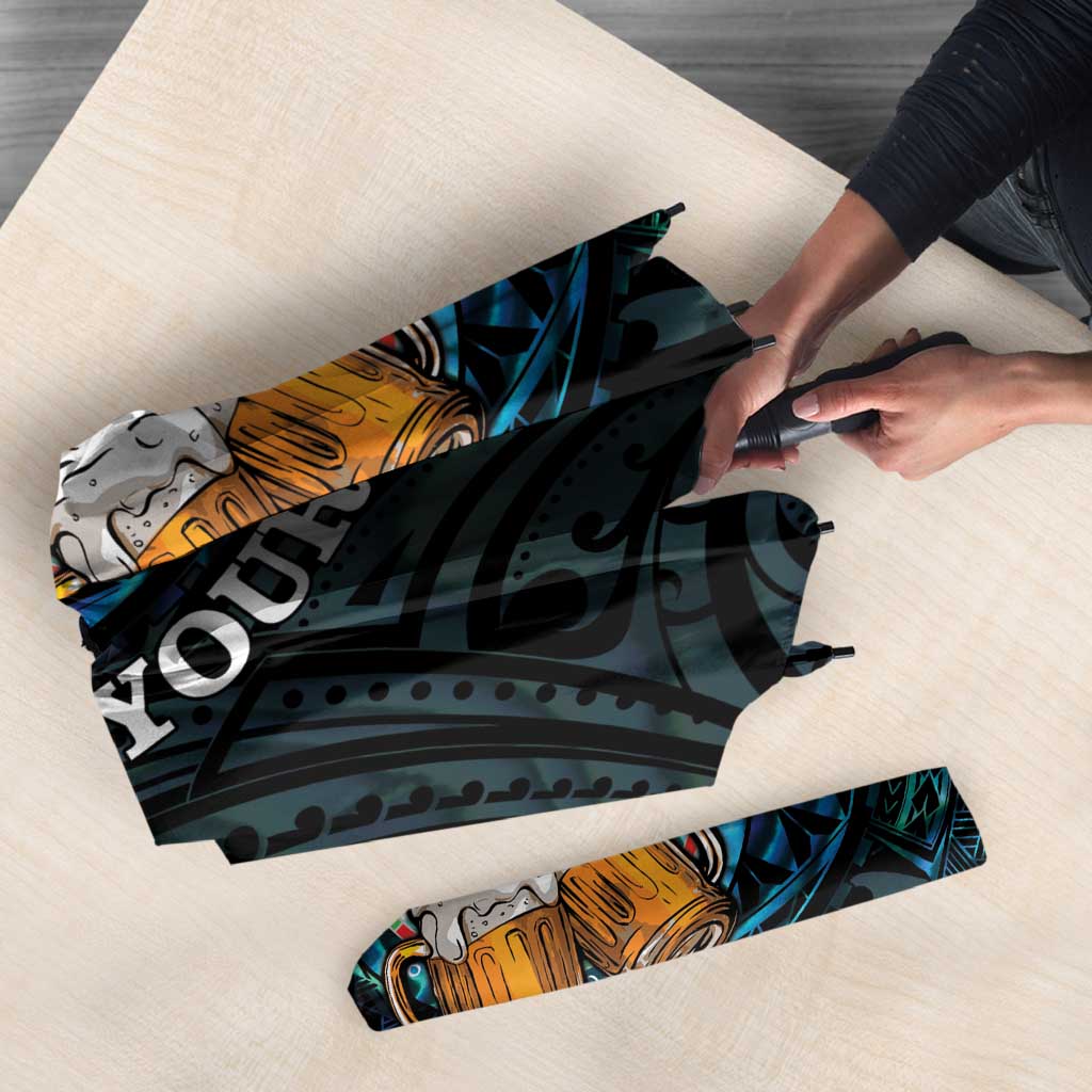 Personalized New Zealand Darts Beer Umbrella Paua Shell Aotearoa Maori Tattoo LT14 - Polynesian Pride