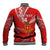 Personalised Tonga College Alete Baseball Jacket Kolisi Tonga Ngatu Pattern LT14 - Polynesian Pride