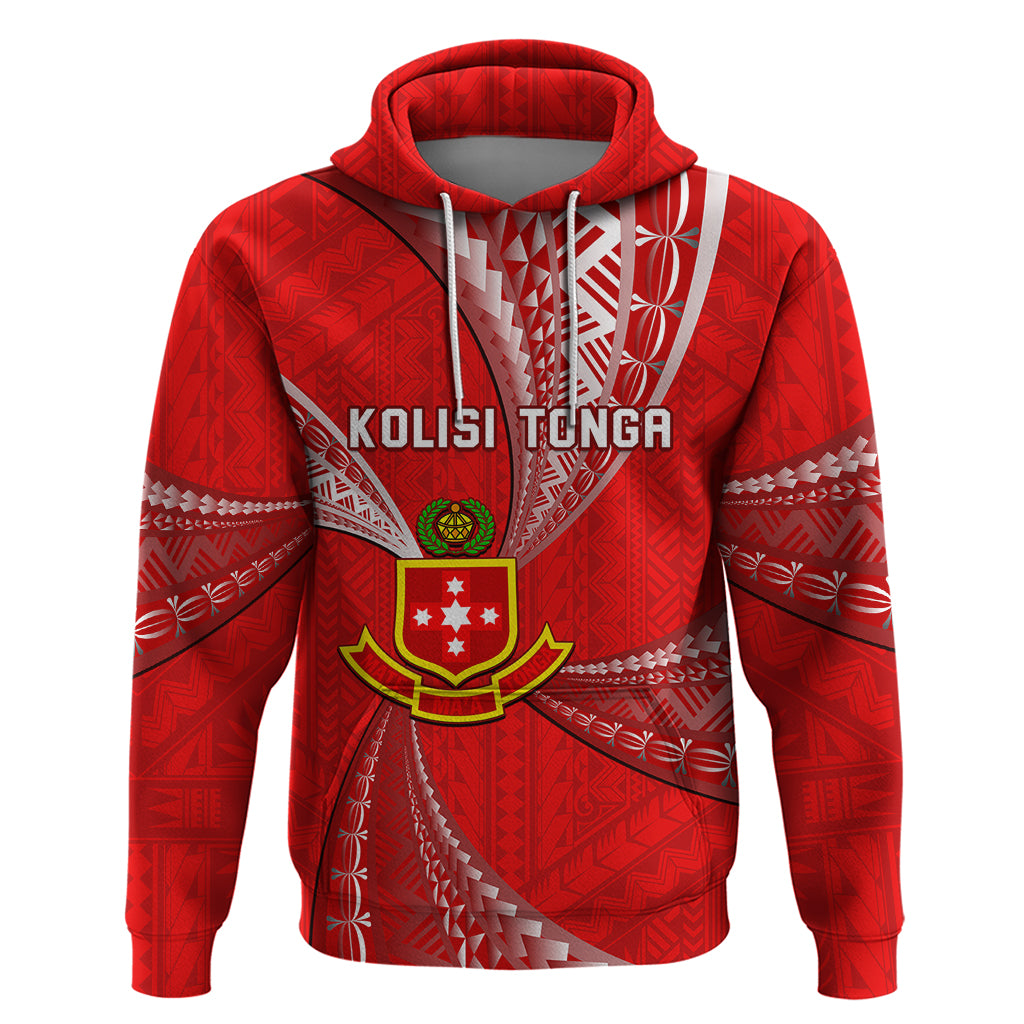 Custom Tonga College Alete Hoodie Class of Year Kolisi Tonga Ngatu Pattern LT14 Pullover Hoodie Red - Polynesian Pride