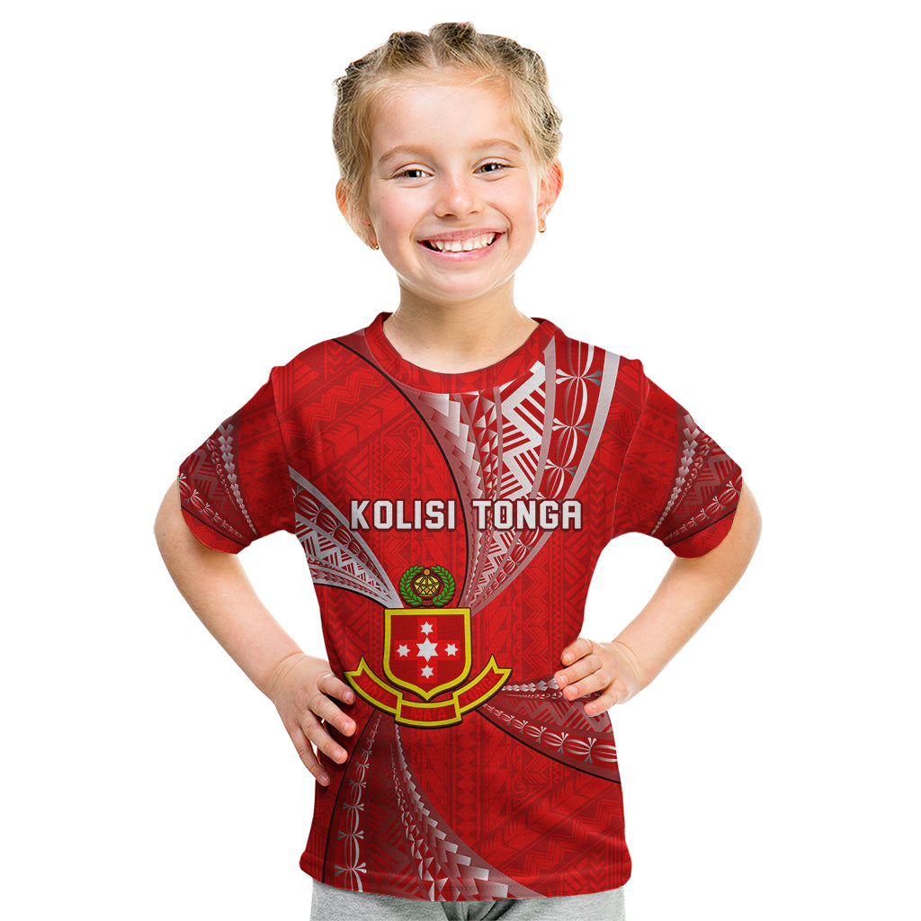 Personalised Tonga College Alete Kid T Shirt Class Of Year Kolisi Tonga Ngatu Pattern LT14 Red - Polynesian Pride