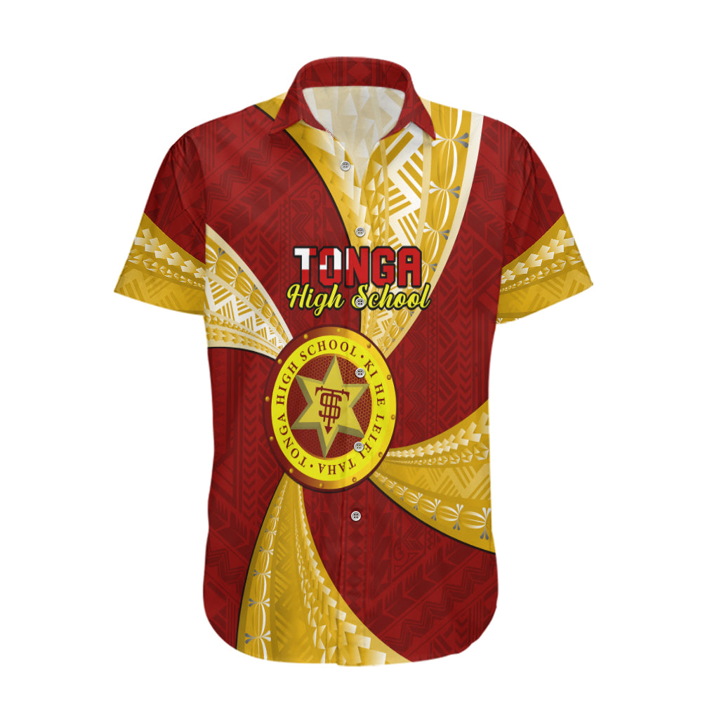 Personalised Tonga High School Hawaiian Shirt Tongan Ngatu Pattern LT14 Maroon - Polynesian Pride