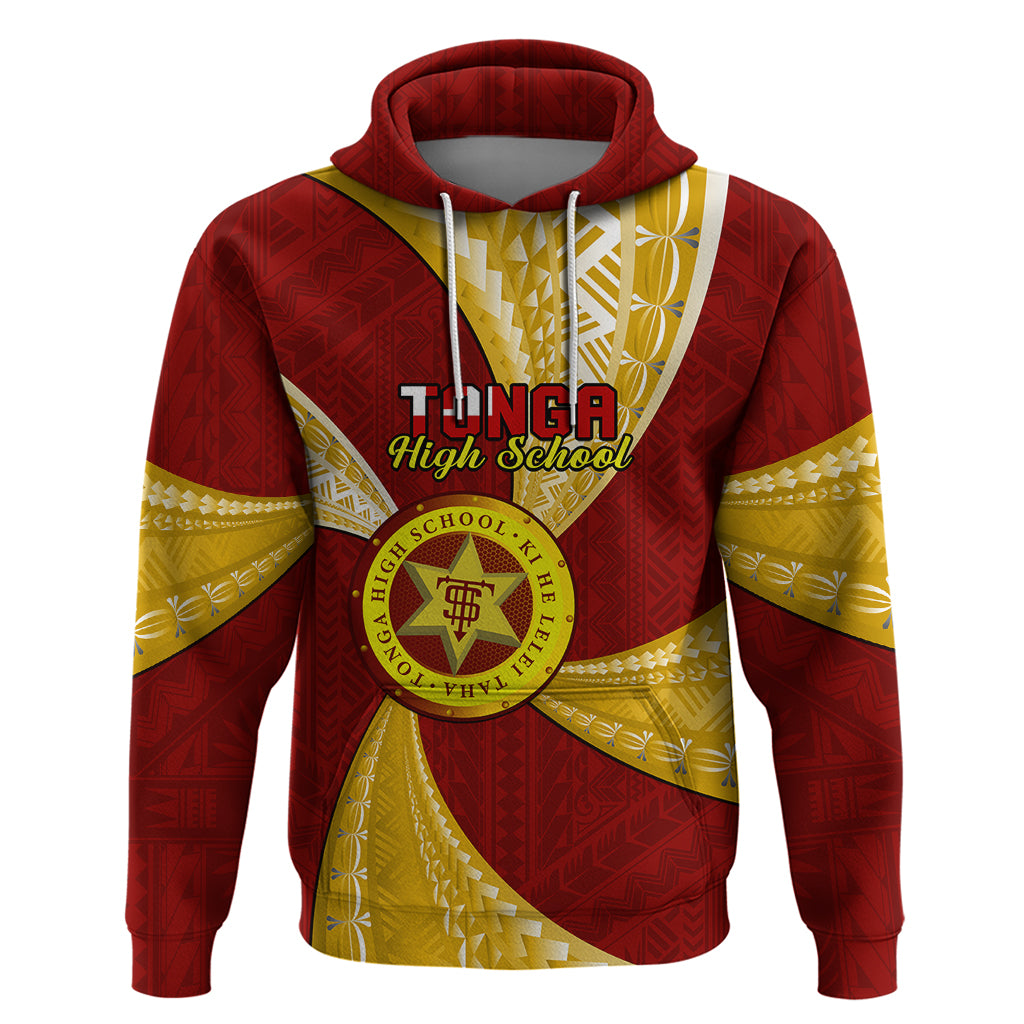 Custom Tonga High School Hoodie Tongan Ngatu Pattern LT14 Pullover Hoodie Maroon - Polynesian Pride