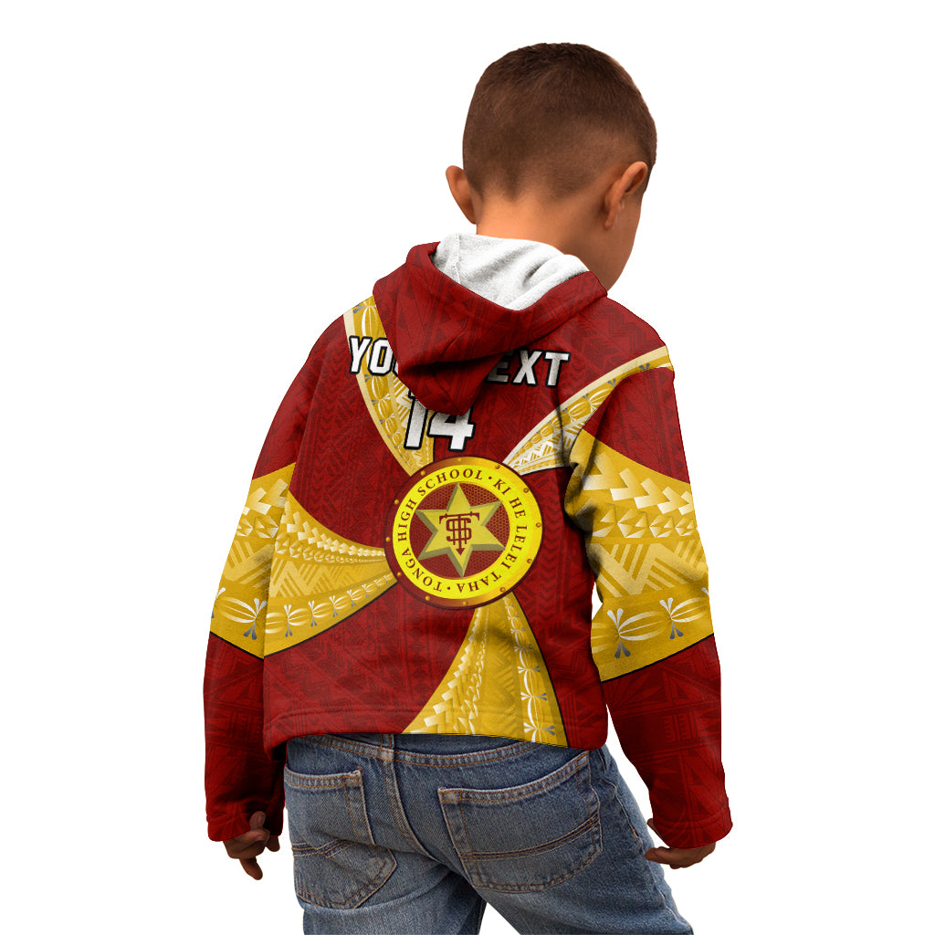 Personalised Tonga High School Kid Hoodie Tongan Ngatu Pattern LT14 - Polynesian Pride
