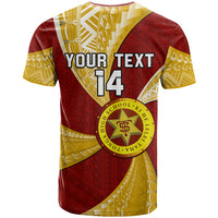 Custom Tonga High School T Shirt Tongan Ngatu Pattern LT14 - Polynesian Pride