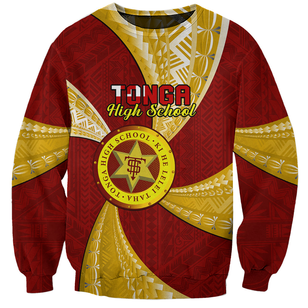 Personalised Tonga High School Sweatshirt Class Of Year Tongan Ngatu Pattern LT14 Unisex Maroon - Polynesian Pride