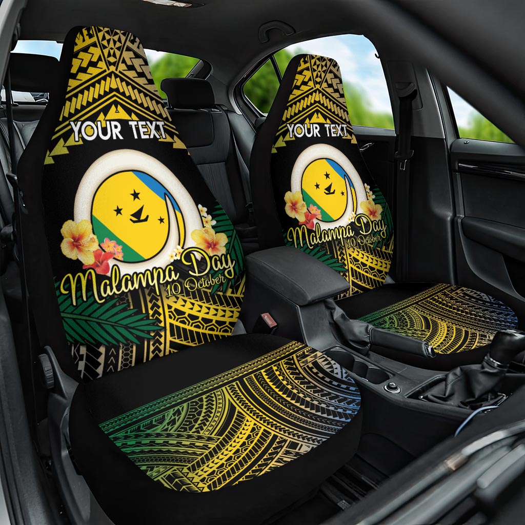 Personalised Malampa Day Car Seat Cover Vanuatu Provinces Polynesian Pattern LT14 One Size Black - Polynesian Pride