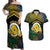 Personalised Malampa Day Couples Matching Off Shoulder Maxi Dress and Hawaiian Shirt Vanuatu Provinces Polynesian Pattern